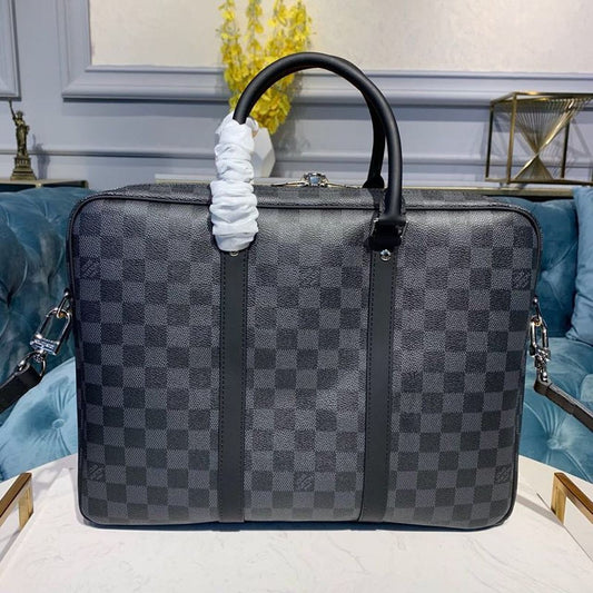 Louis Vuitton Porte Documents Voyage Bag 37cm Damier Graphite Canvas Spring/Summer Collection N41466 Black – product image 2