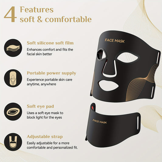 7-colour LED red light face and neck mask, product image 2