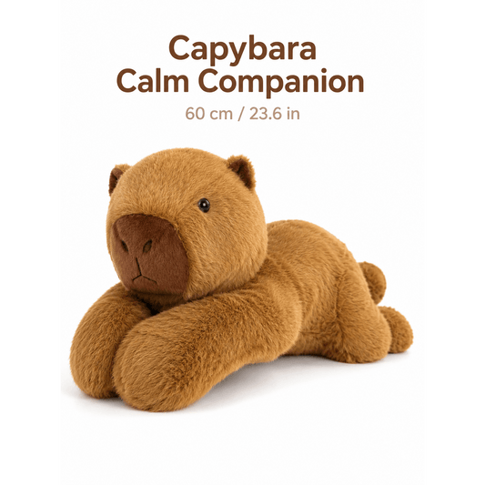 60 cm weighted brown capybara plush toy, product image 2