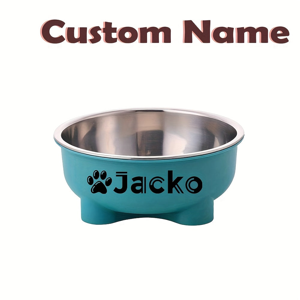 Personalized Pet Bowl with Detachable Stainless Steel Insert