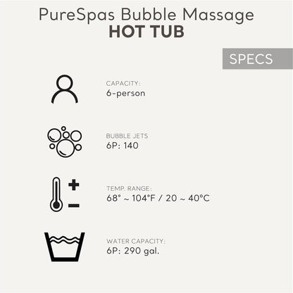 Intex: PureSpa: Sahara Tan Inflatable Hot Tub Set – 6 Person – 85″ Round Outdoor Heated Bubble Spa, Jet Massage, Cover, Hard Water Treatment System