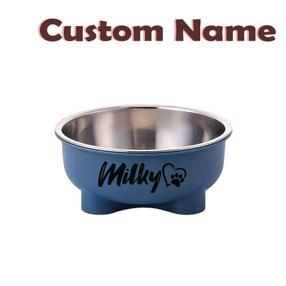 Personalized Pet Bowl with Detachable Stainless Steel Insert