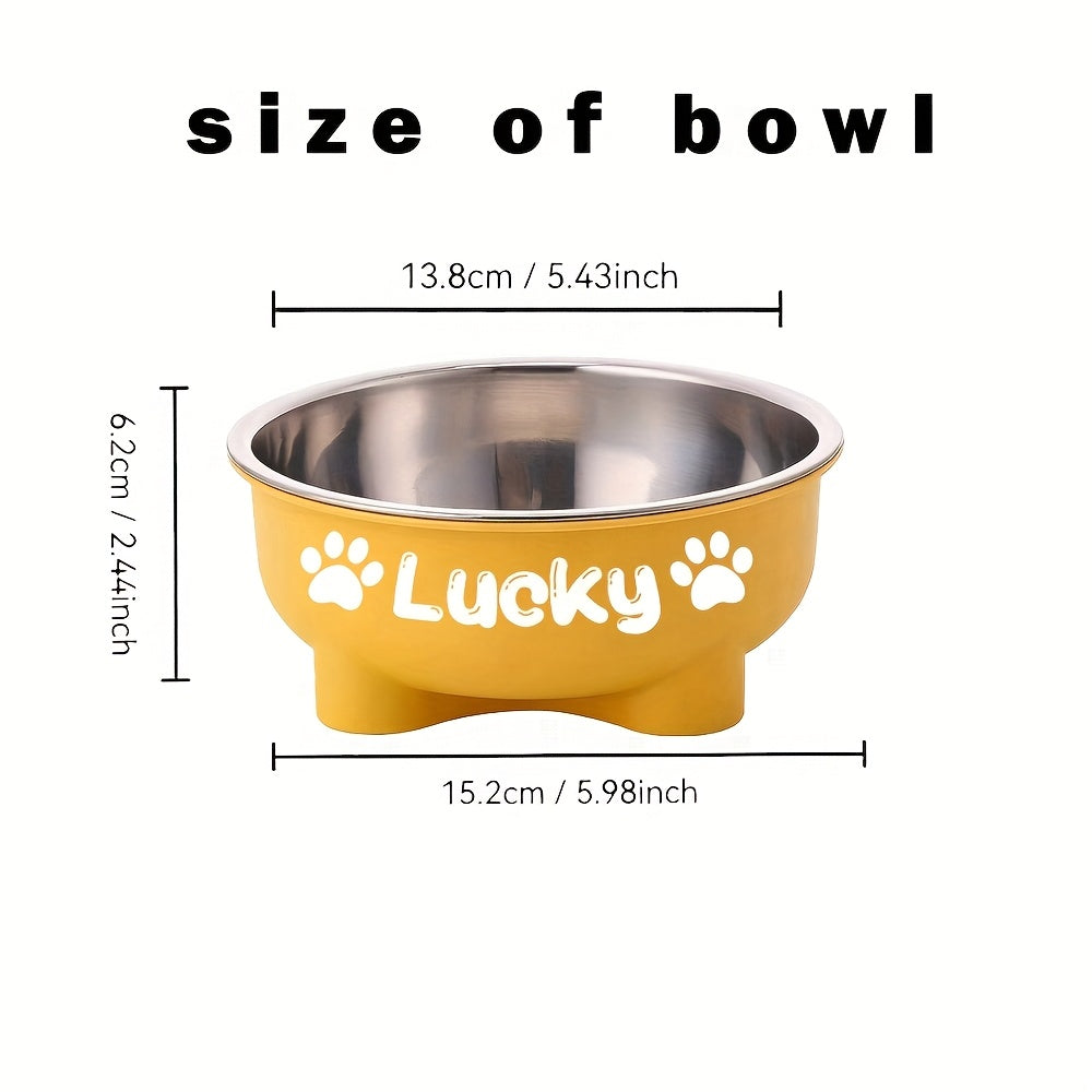 Personalized Pet Bowl with Detachable Stainless Steel Insert