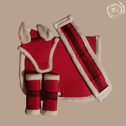 Red Christmas Saddle Pad Set | Equestrian Accessories