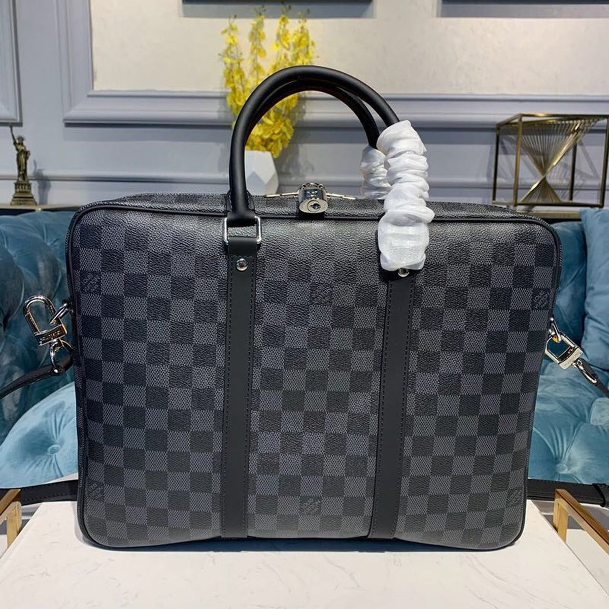 Louis Vuitton Porte Documents Voyage Bag 37cm Damier Graphite Canvas Spring/Summer Collection N41466 Black – product image 3