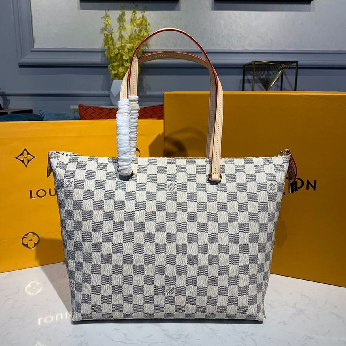 Louis Vuitton Iena MM Bag 34cm Damier Azur Canvas Fall/Winter Collection N44040, Beige – product image 4