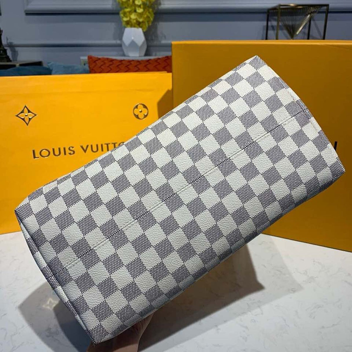 Louis Vuitton Iena MM Bag 34cm Damier Azur Canvas Fall/Winter Collection N44040, Beige – product image 6