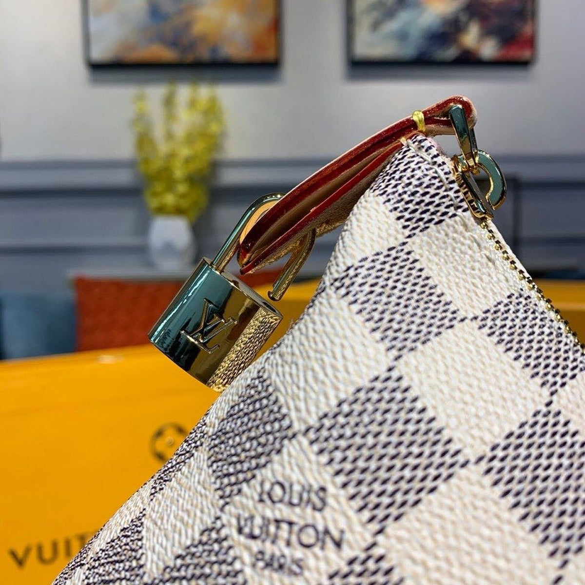 Louis Vuitton Iena MM Bag 34cm Damier Azur Canvas Fall/Winter Collection N44040, Beige – product image 7