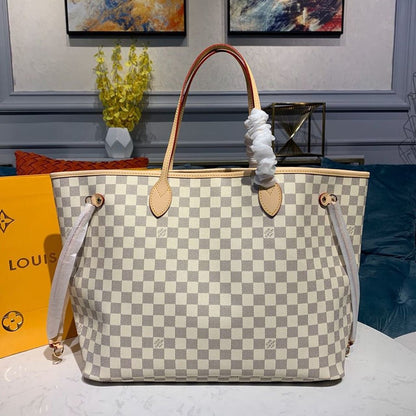 Louis Vuitton Neverfull GM Bag 40cm Damier Azur Canvas Fall/Winter Collection N41360, Beige – product image 1