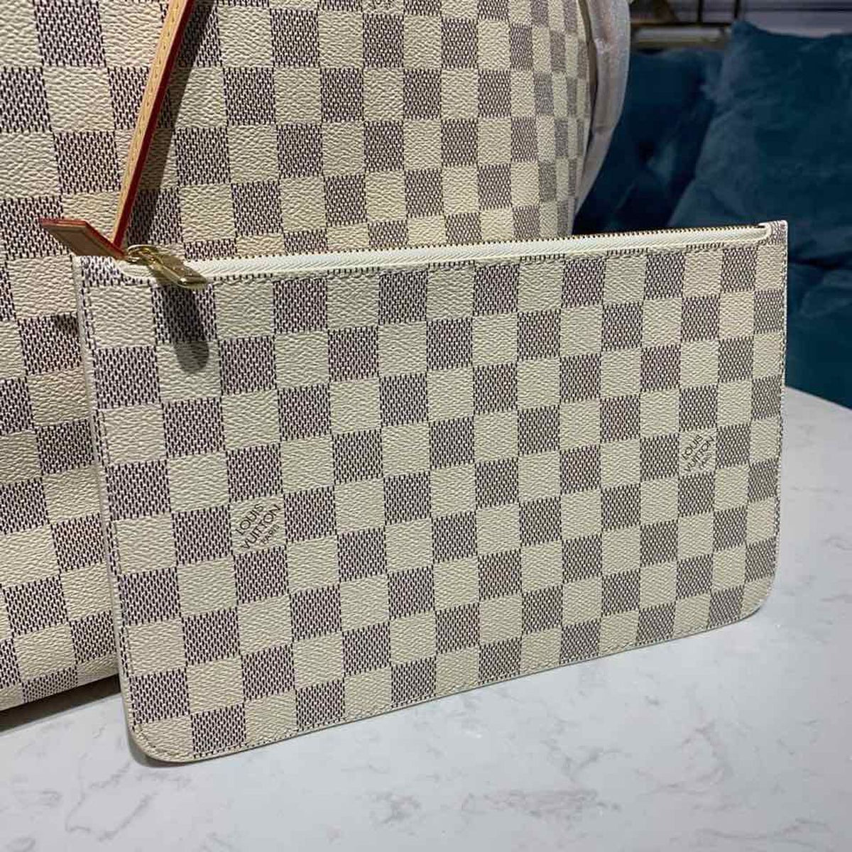 Louis Vuitton Neverfull GM Bag 40cm Damier Azur Canvas Fall/Winter Collection N41360, Beige – product image 6