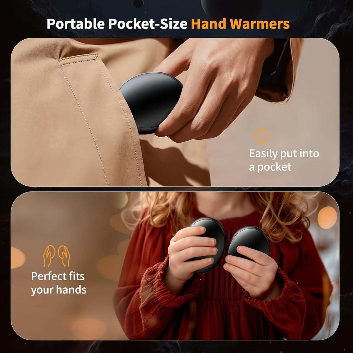 2-in-1 magnetic rechargeable hand warmers, product image 6
