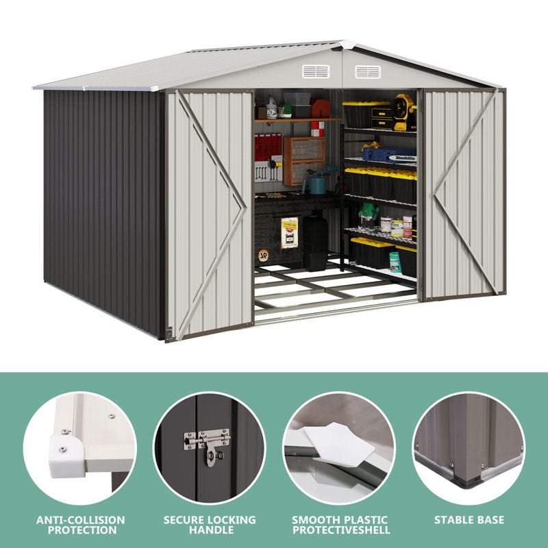 10 ft. W x 8 ft. D Storage Shed