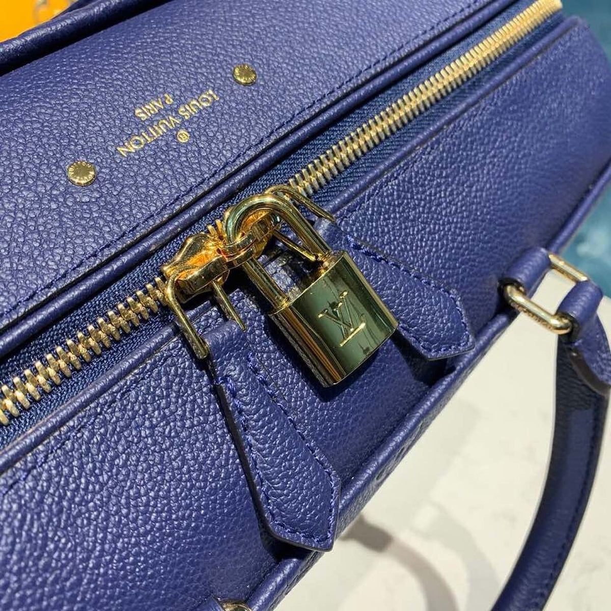 Louis Vuitton Speedy Bandouliere Bag 30cm Monogram Empreinte Leather Spring/Summer Collection M42406, Blue – product image 7