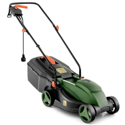 Powerful 12-AMP Electric Lawn Mower, 13.5 Inch Adjustable Cutting Width