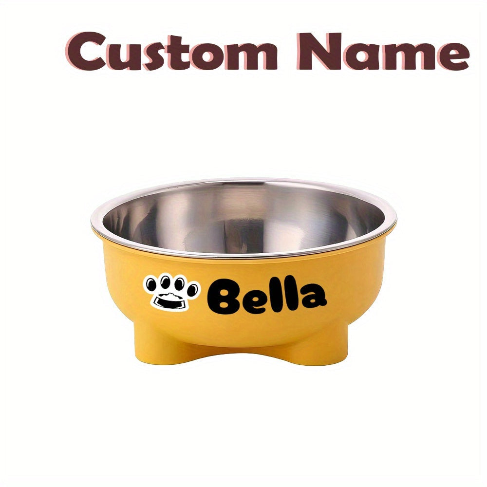 Personalized Pet Bowl with Detachable Stainless Steel Insert