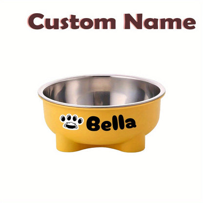 Personalized Pet Bowl with Detachable Stainless Steel Insert