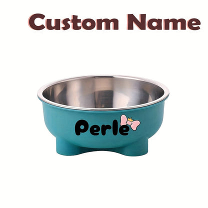 Personalized Pet Bowl with Detachable Stainless Steel Insert
