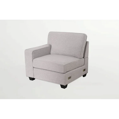 137" Wide Reversible Modular Corner Sectional with Ottoman