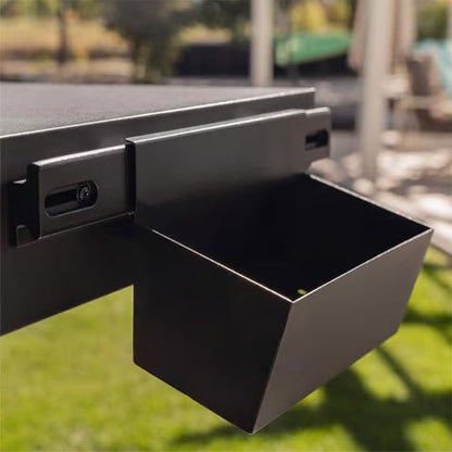 Forged 4 Burner Liquid Propane Outdoor Griddle with Hood Black