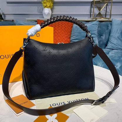Louis Vuitton Beaubourg Woven Handle Tote Bag 32cm Mahina Calf Leather Canvas Spring/Summer Collection M56073, Noir –…