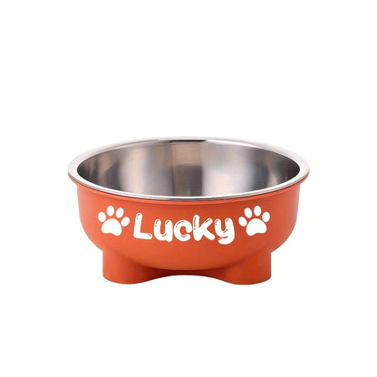 Personalized Pet Bowl with Detachable Stainless Steel Insert
