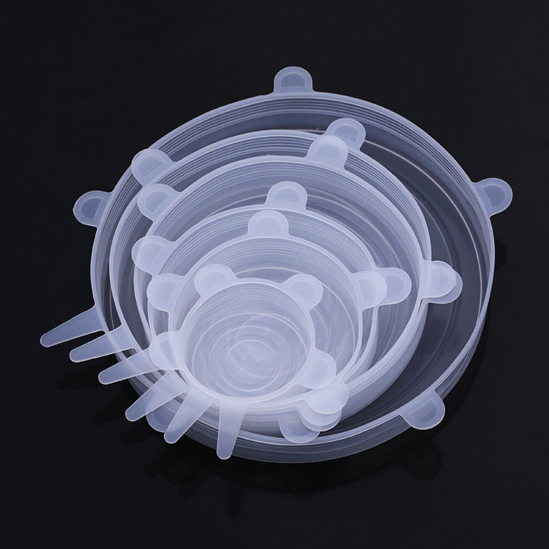 6-Piece Reusable Silicone Stretch Lids – Multi-Size Food Covers