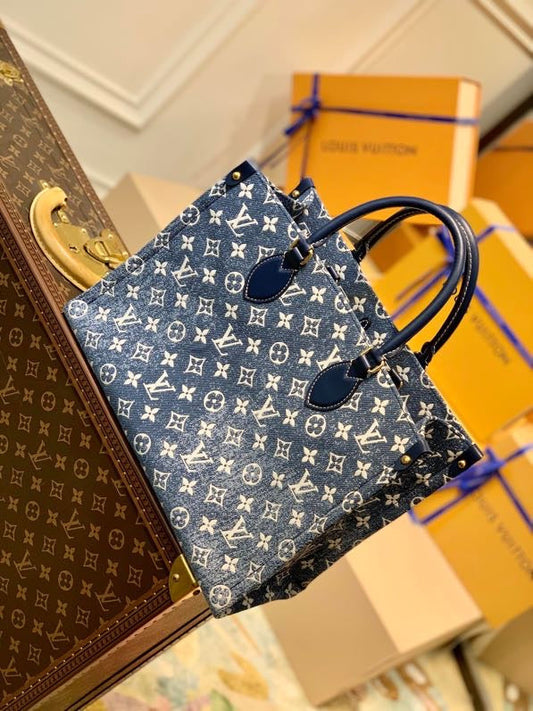 Louis Vuitton Onthego MM Tote Navy Blue 32cm – product image 1