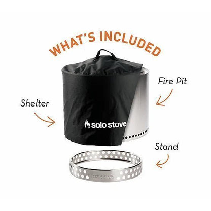 Solo Stove 19.5 in. Bonfire 2.0 Wood-Burning Fire Pit with Stand and Shelter