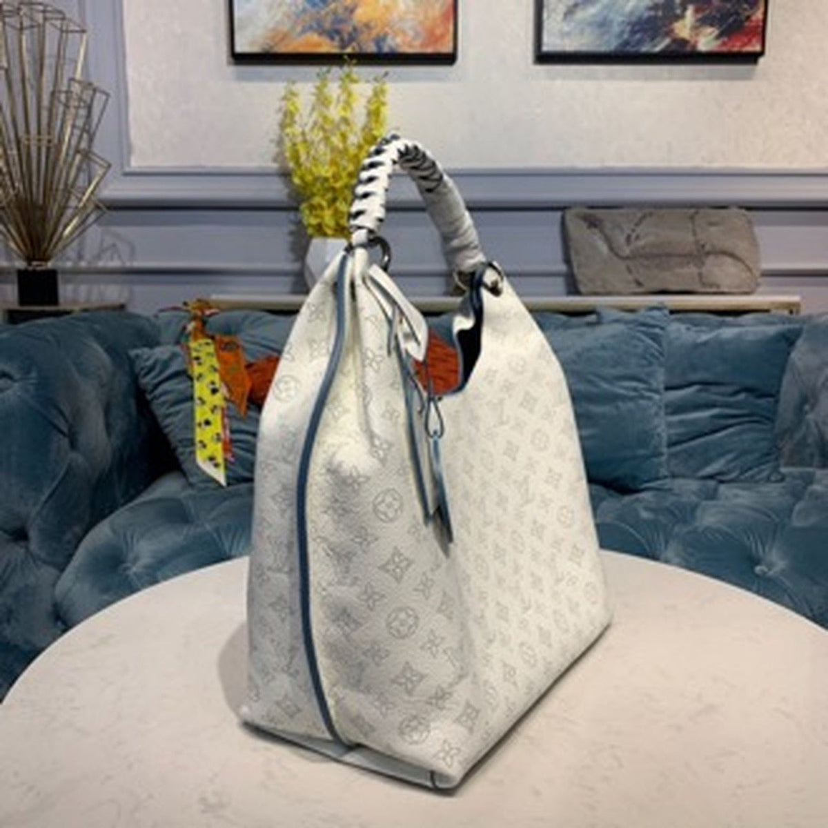 Louis Vuitton Carmel Mahina Bag 40cm Mahina Calf Leather Canvas Spring/Summer Collection M53188, White – product image 3