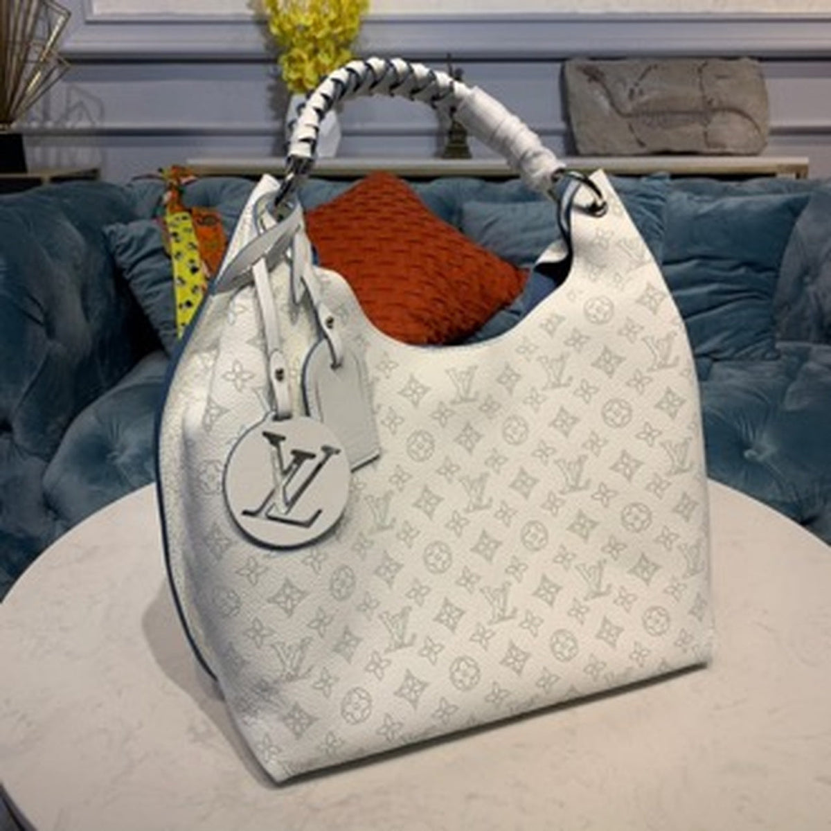 Louis Vuitton Carmel Mahina Bag 40cm Mahina Calf Leather Canvas Spring/Summer Collection M53188, White – product image 1