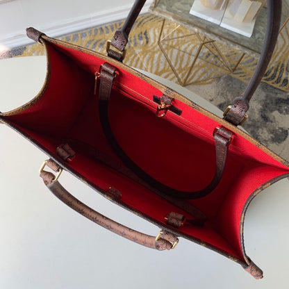 Louis Vuitton On The Go MM Tote Bag 35cm Brown – product image 7