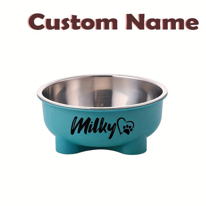 Personalized Pet Bowl with Detachable Stainless Steel Insert
