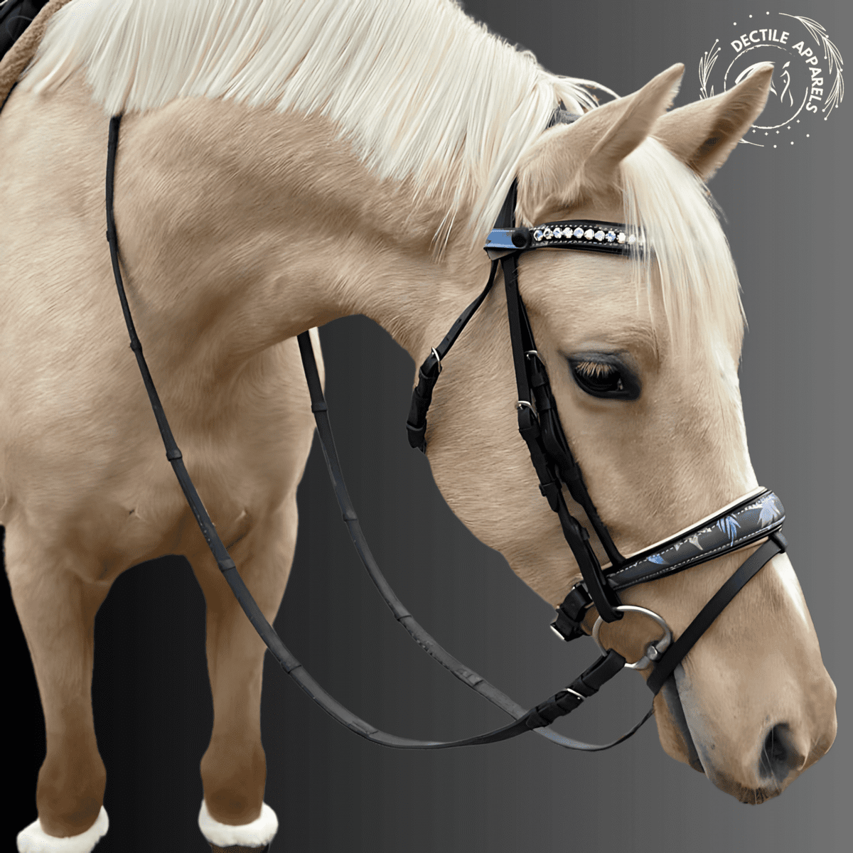 Fleur Snaffle Bridle Cream Padding
