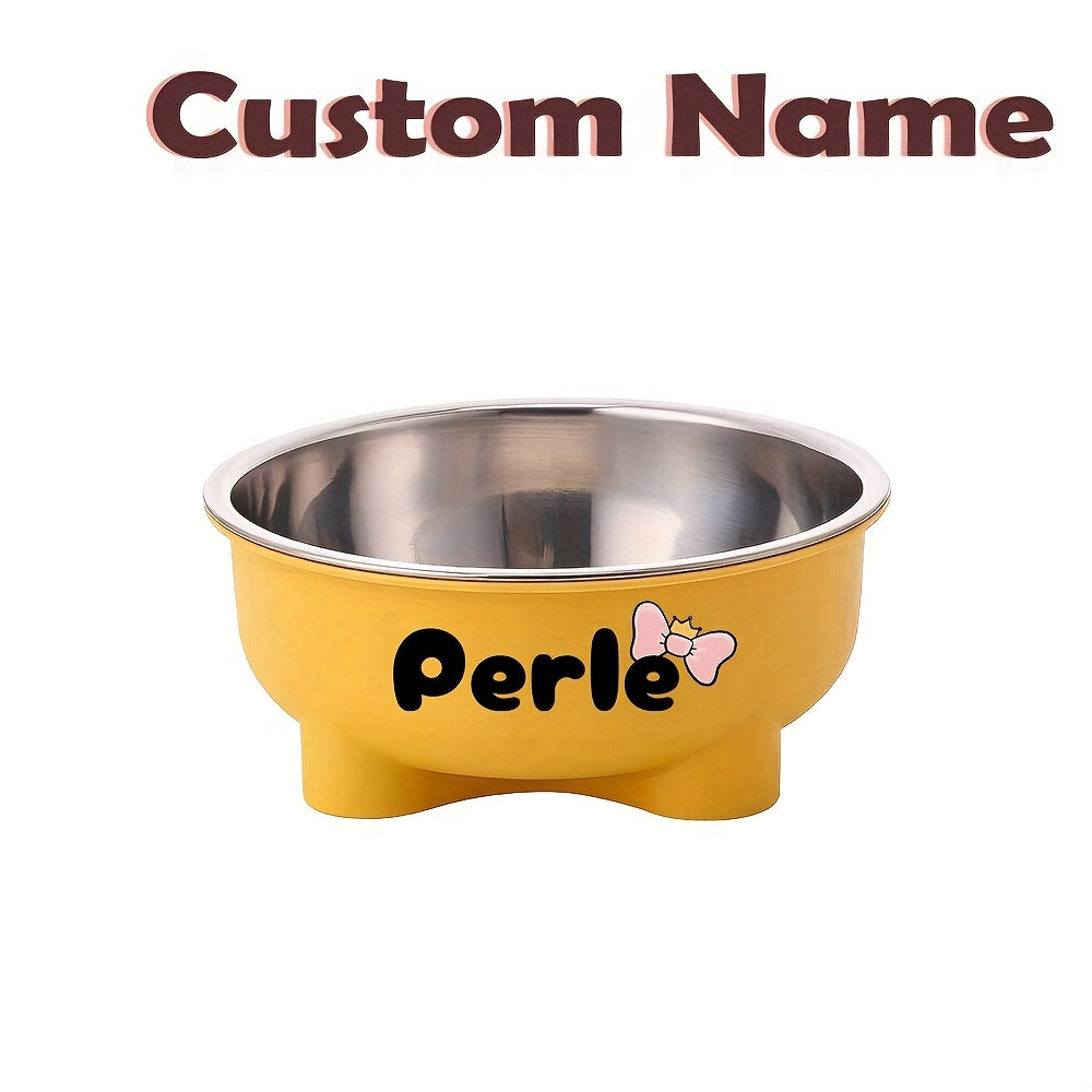 Personalized Pet Bowl with Detachable Stainless Steel Insert
