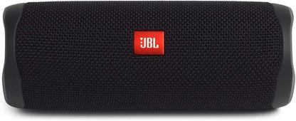JBL FLIP 5, Waterproof Portable Bluetooth Speaker, Black, Small | Sounds better than ever, Bring the party anywhere, Make a splash with IPX7 waterproof design, A rainbow of colours