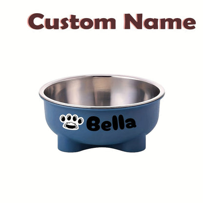Personalized Pet Bowl with Detachable Stainless Steel Insert