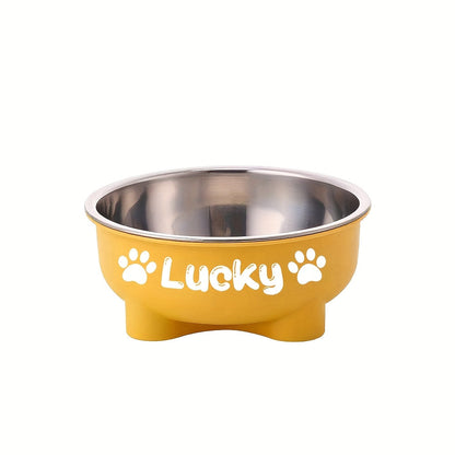 Personalized Pet Bowl with Detachable Stainless Steel Insert