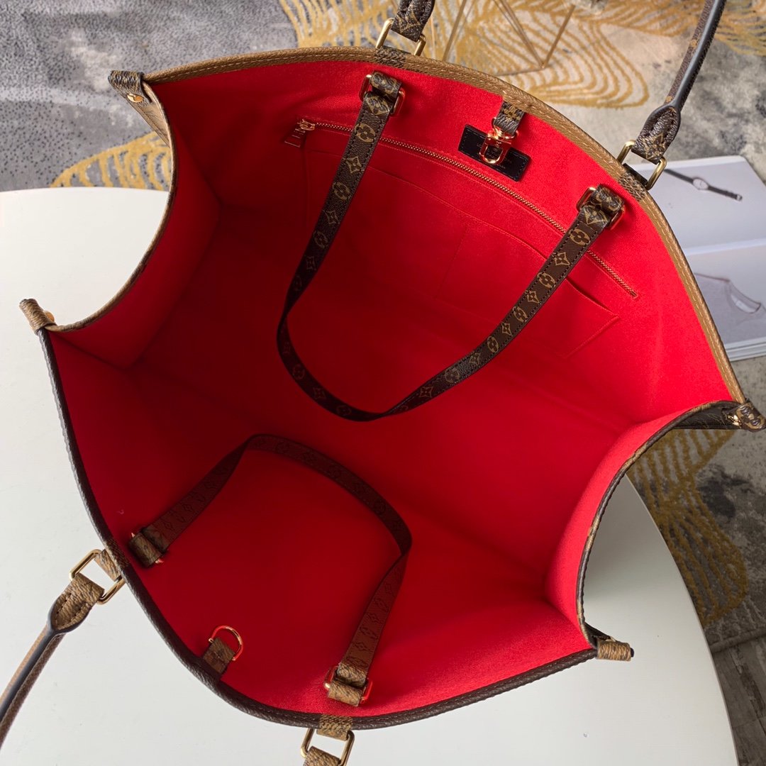 Louis Vuitton On The Go MM Tote Bag 35cm Brown – product image 6