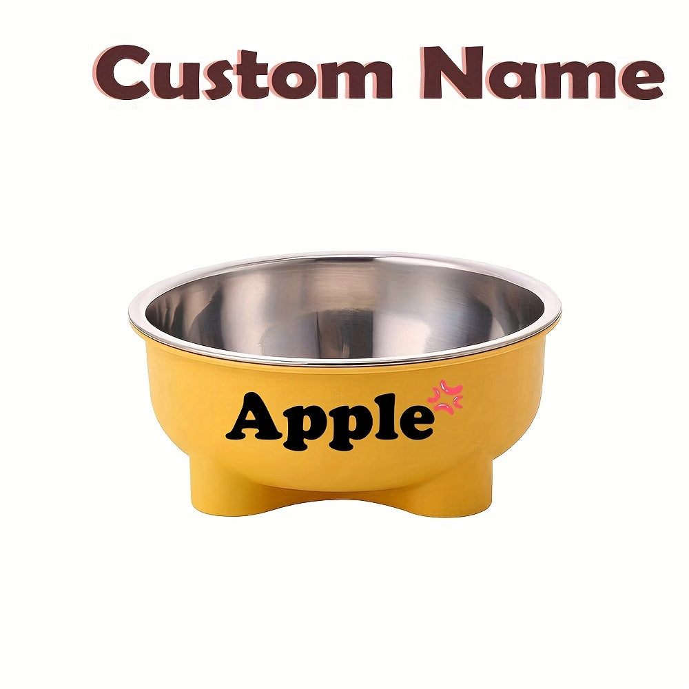 Personalized Pet Bowl with Detachable Stainless Steel Insert