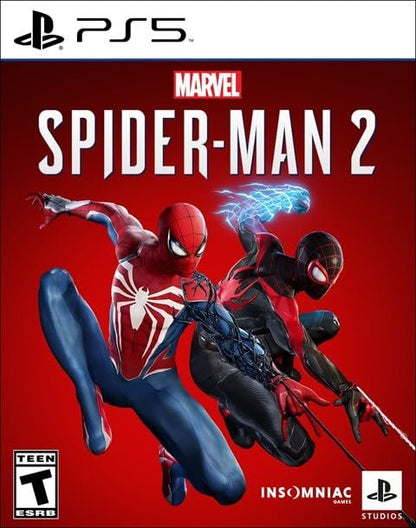 Sony PlayStation 5 Slim Upgraded 3TB Disc Edition Spider-Man 2 Bundle - White, Slim PS5 Upgraded 3TB Ultra Fast SSD Gaming Console Bundle with Wireless Controller and C-Gamers Controller Storage Case
