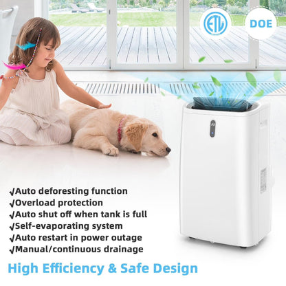 14,000 BTU 4-in-1 Portable AC with Heat & WiFi