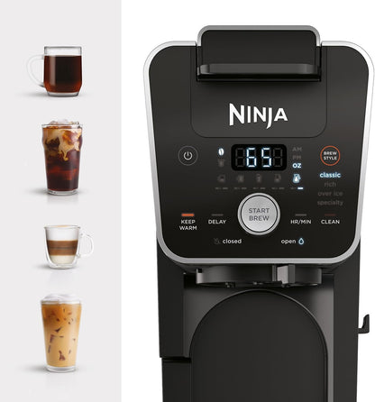 Ninja Hot and Iced Coffee Maker, Single Serve Coffee Maker and Drip Coffee Machine, DualBrew Pro Specialty 12-Cup with K-Cup Combo, Includes Permanent Filter, CFP307