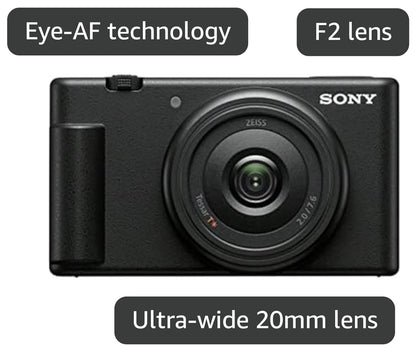 Sony ZV-1F Vlog Camera for Content Creators and Vloggers Black