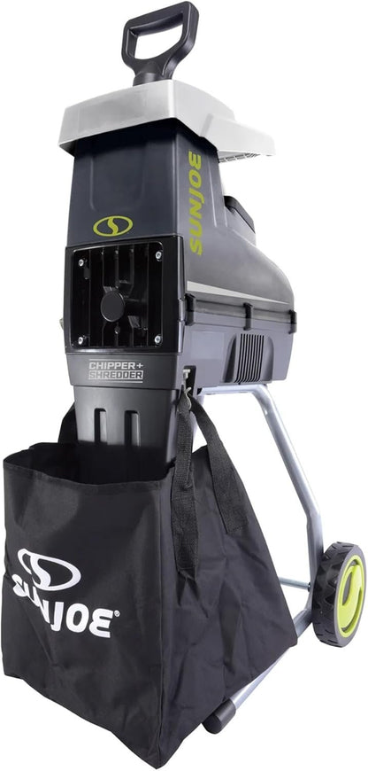 Sun Joe CJ603E Corded Wood Chipper & Shredder, 15A, 1.7" Cut Diameter