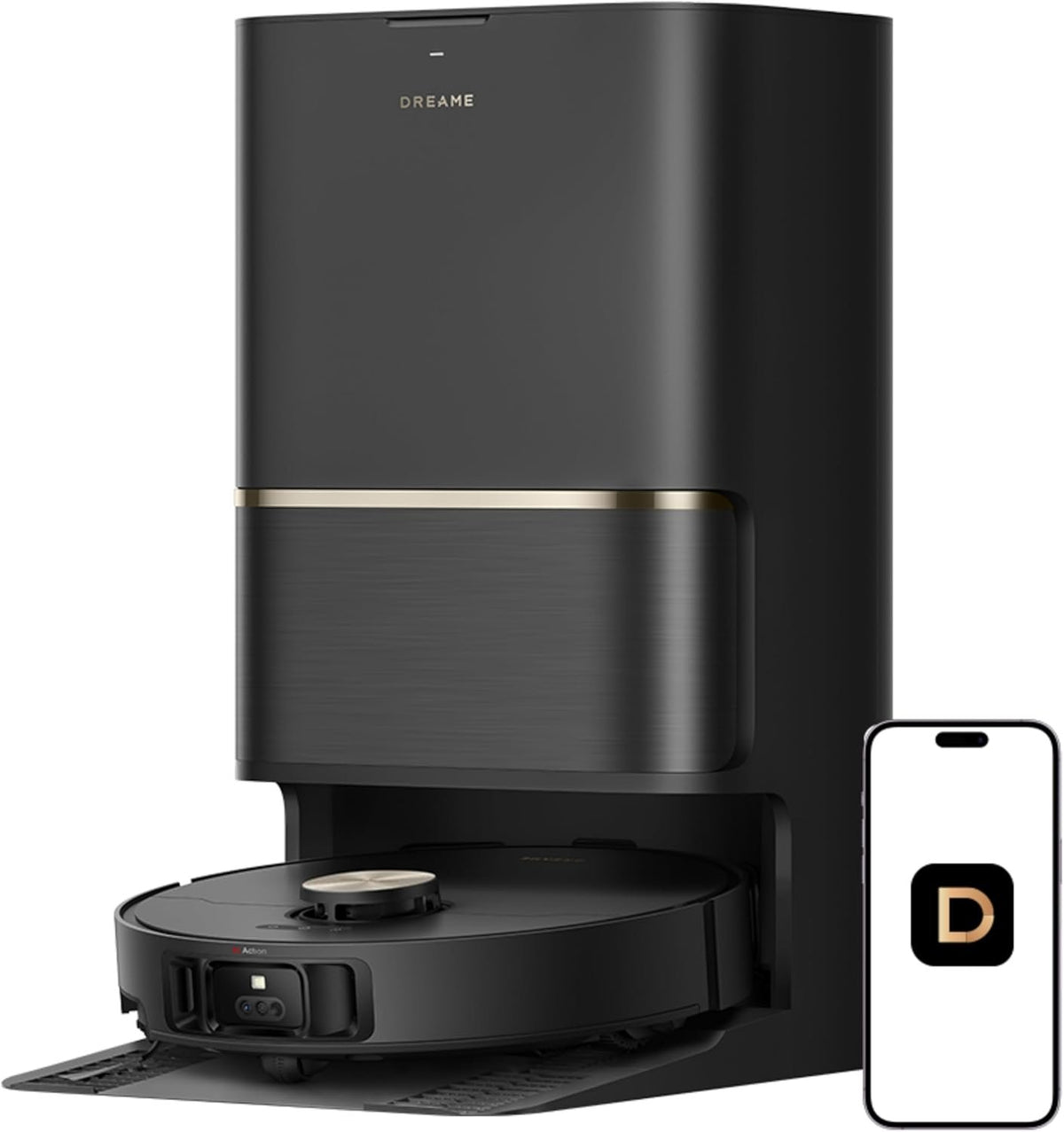 DREAME L50 Ultra Robot Vacuum and Mop Black with Auto-Empty and Mop Self-Cleaning, Precise Obstacle Avoidance, 19,500Pa Suction, HyperStream Detangling DuoBrush