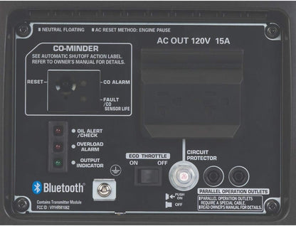Honda EU2200ITAN 2200W Portable Inverter Generator 120V CO-Minder 49 State Compliant