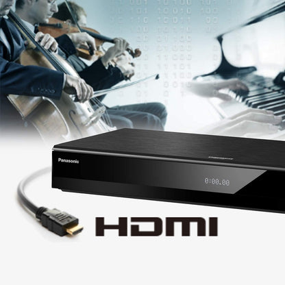 Panasonic Streaming Blu Ray DVD Player, 4K Blu Ray Player with Dolby Vision and HDR10+ Ultra HD Premium Video Playback, Hi-Res Audio, Voice Assist - DP-UB820-K (Black)