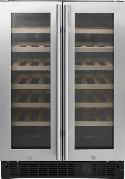 Dual Zone Wine and Beverage Cooler with Glass Doors - Stainless Steel