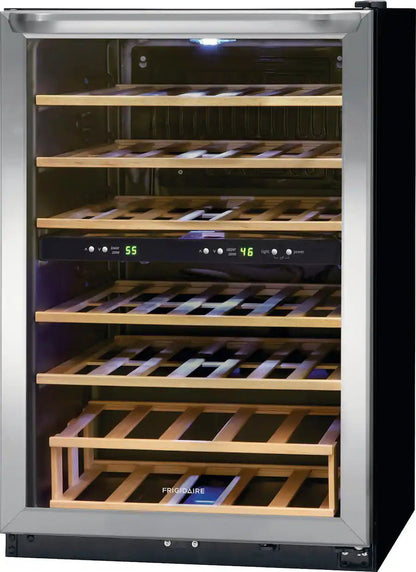 45 Bottle Two-Zone Wine Cooler - Stainless Steel