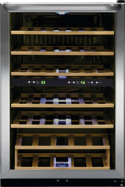 45 Bottle Two-Zone Wine Cooler - Stainless Steel